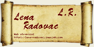 Lena Radovac vizit kartica